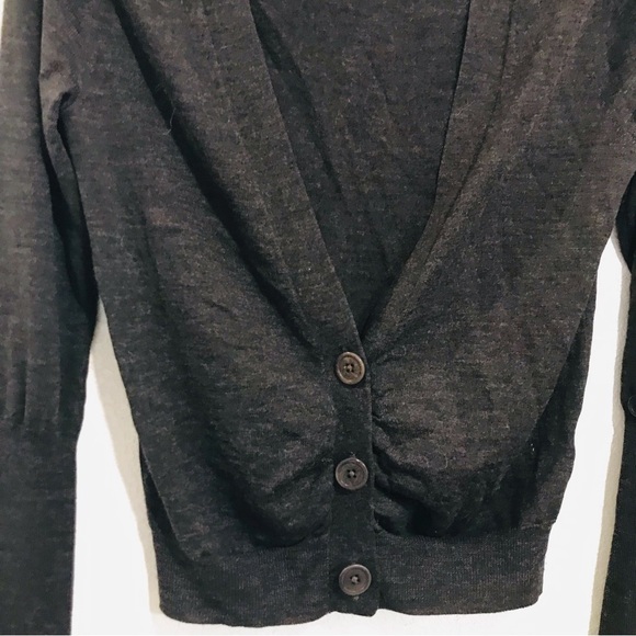 Club Monaco 100% Italian Merino Button Down Women Gray Cardigan Sz S - Picture 6 of 9